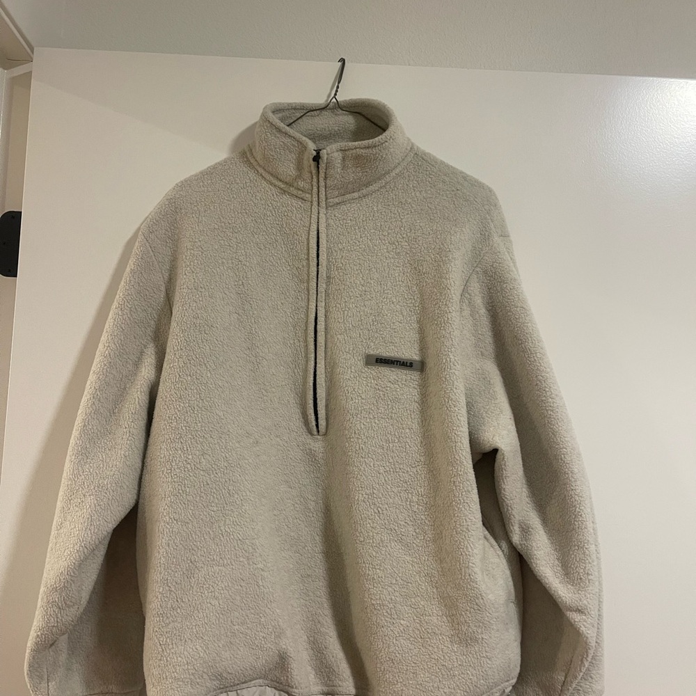 Fear of God Beige Zip Up Sweater